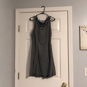 Black and white patterned dress